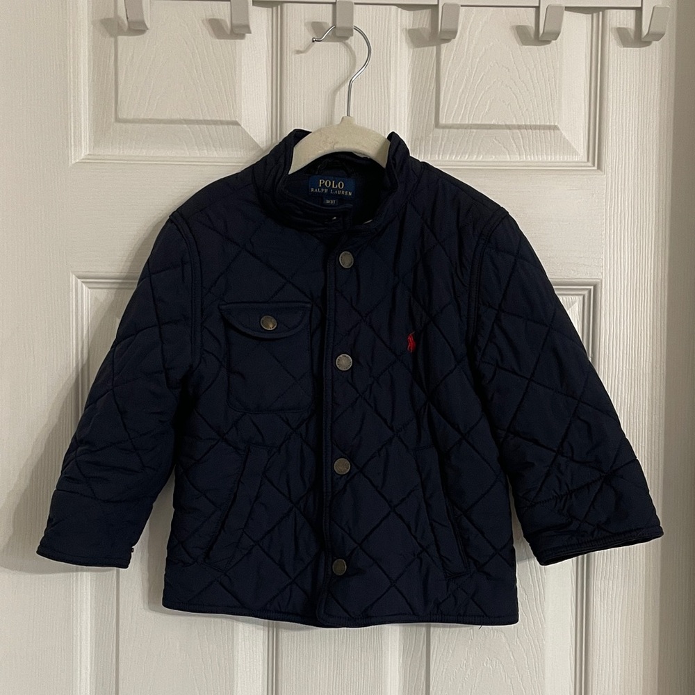 Polo by Ralph Lauren Kids Dark Blue Quilted Puffer Jacket 3T